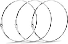 3 Stück Warenring Schlüsselring Groß,150mm Vielseitiger Metall Buchringe,Silber 