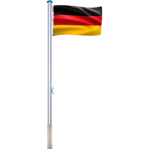 Fahnenmast aluminium mit - fahnenmast, 6,5m