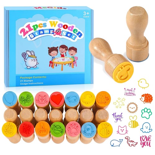 Kinder stempel set holz - kinder,