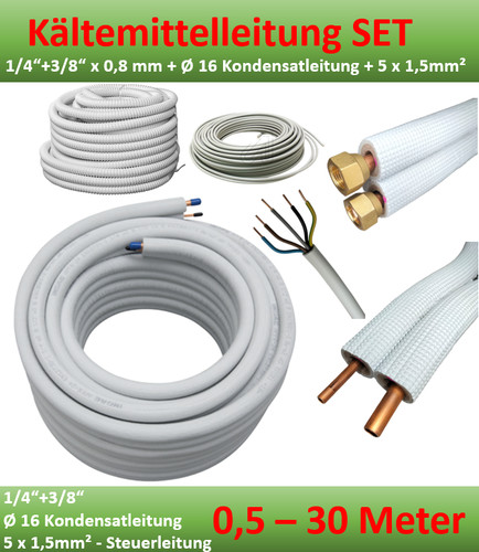 Kältemittelleitung 3 8 - kältemittelleitung, 1/4"+3/8"