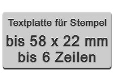Textplatte für Stempel - 58 x
