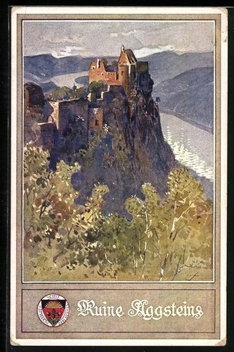 Ansichtskarte aggstein motiv - ansichtskarte,