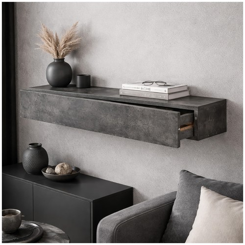 Wandregal mit schublade cm - mit,