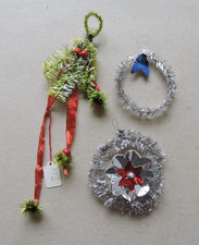 alter Christbaum Schmuck / Stanniol Tinsel / Weihnachten