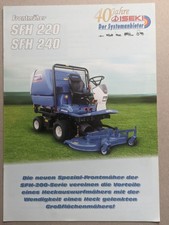 ISEKI SFH 220 SFH 240 Spezial Frontmäher Rasenmäher Aufsitzmäher Prospekt