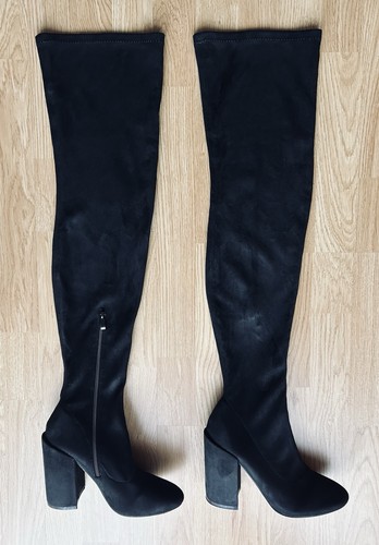 Schwarze overknee stiefel - schwarze, overknee-stiefel