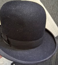 Melone Bowler Herren-Hut schwarz, Größe 56