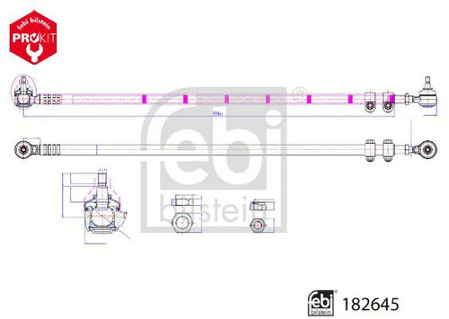 Spurstange vorderachse 182645 - vorderachse,