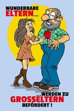 Holzschild 30x20 cm Eltern werden zu Großeltern befördert Spruch Zitat Deko Gesc