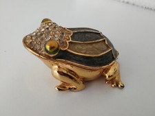 Dekoration Frosch grün gold Strassteine