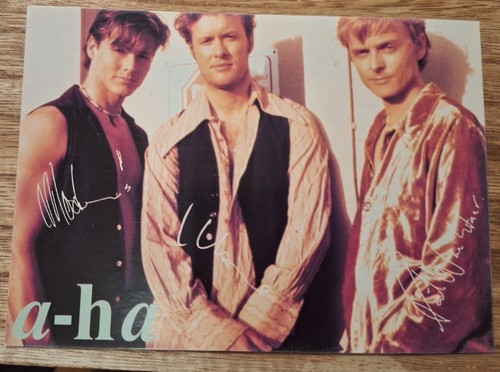 Autogrammkarte von ha - autogrammkarte, a-ha