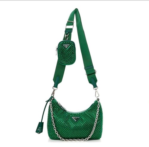 Prada satin crystal - crystal, mango