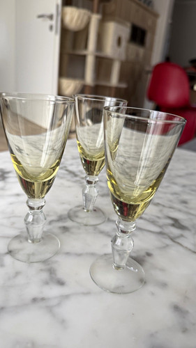 3er set weingläser glas - set, gelb
