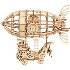 Holzpuzzle 3D Luftschiff Modell für Kinder & Erwachsene Laser Cut Baukasten G...