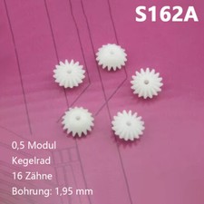 Modul 0,5 Kunststoff Kegelrad 16 Zahne S162A Kegelzahnrad RC Modell Getriebe DIY