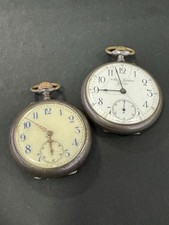 2 x Antike Taschenuhr | 1 Laüft/ Guter Zustand  / Fur Bastler Und Sammler