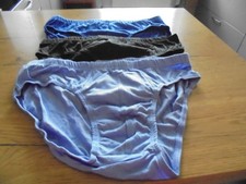 NEU: 3 Stück Herren Slips Gr. L/XL blau schwarz hellblau