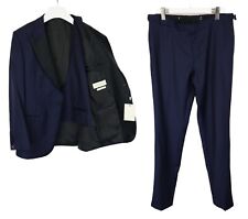 Suitsupply Lazio Tuxedo FL Slim U-Neck Brescia Tux SASB Anzug Herren UK 42 3 Tlg