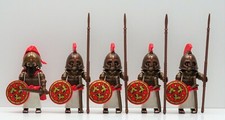 5 x GRIECHEN RÖMER ELITE KRIEGER PLAYMOBIL zu Kupfer Bronze Rüstung Rock RAR !