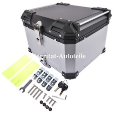 Silber 55L Motorrad Top Box