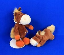 2x NICI PFERD PONY Edward +MagNici Magnet Farm friends braun Plüsch 17 +13 cm