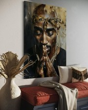Tupac Leinwand Bild abstrakt