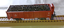 Klein Modellbahn Hochbordwagen mit Bremserhaus und Echtkohle beladen