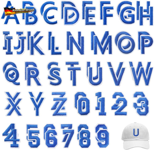 Buchstaben aufbügeln set - buchstaben,
