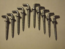 (v13) 5X Schraubhaken Winkelhaken Schrankhaken 5x60 mm mit Holz-/Dübelgewinde