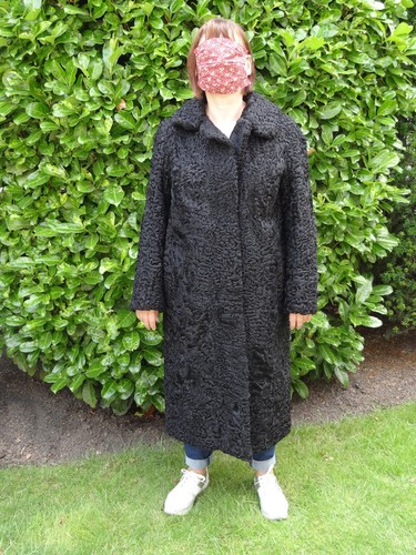 Persianer pelz mantel schwarz - ,