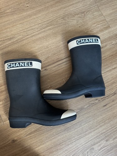 Chanel gummistiefel kurze - chanel,