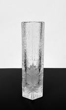 Pressglas Vase sechseckig