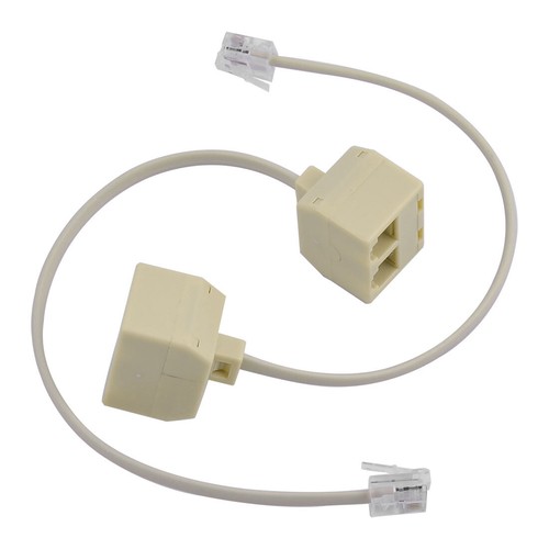 2stk plastik rj11 6p4c - 6p4c, doppel