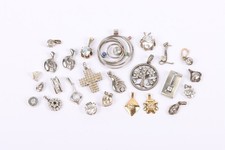 Silver Pendant, Crystal Stone, Tree, Cross, Flowers x25 46.25g