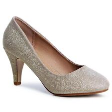 Glitzer Pumps Hochzeit Party Damenschuhe Plateau High Heels LUXUS