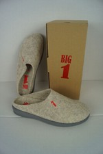 BIG ONE Filzpantoffeln Gummisohle Hausschuhe Filz Pantoffel BEIGE NEU