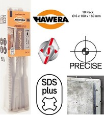  10 x Hawera Bosch SDS plus Hammerbohrer Betonbohrer Set Ø 6 mm L 100 - 160 mm 
