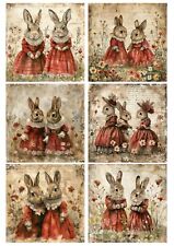 Decoupage-Bastelpapier-Softpapier-Vintage Bunny-Ostern-Hase-13498