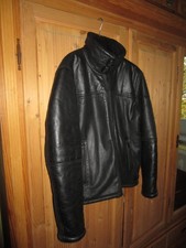 Carlo Colucci Lederjacke Winter gefüttert Gr.52 Lammnappa schwarz