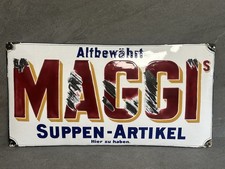 Antikes Emailschild Maggi