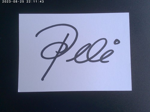 Pele autogramm - (+),