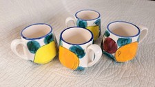 SMF Schramberg 4x Henkeltasse Becher, Dec. Frutti 5263 Handbemalt Elfi Stadler?
