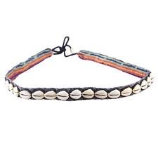 Muschelgürtel Schwarz Schmal Damengürtel Taillen-, Hüftgürtel Muschel Ibiza Boho