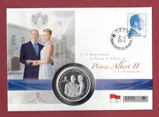 PRINZ ALBERT II ** NUMISBRIEF MONACO MIT MEDAILLE IN SILBER / KUPFER AUS 2010