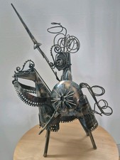 Metall Skulptur Ritter mit