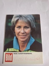 Karte Heide Ecker-Rosendahl (Leichtathletik) mit Autogramm - ORIGINAL