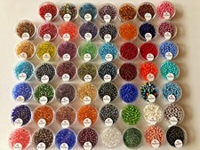 Rocailles Indianerperlen Glasperlen 4/4,5 mm in 55 Farbnuancen siehe Farbauswahl