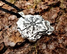 Anhänger Aegishjalmur Stein Optik K37.22 Vikings Mittelalter Schmuck Wikinger