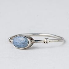 Silber Ring 925 Blauer Stein