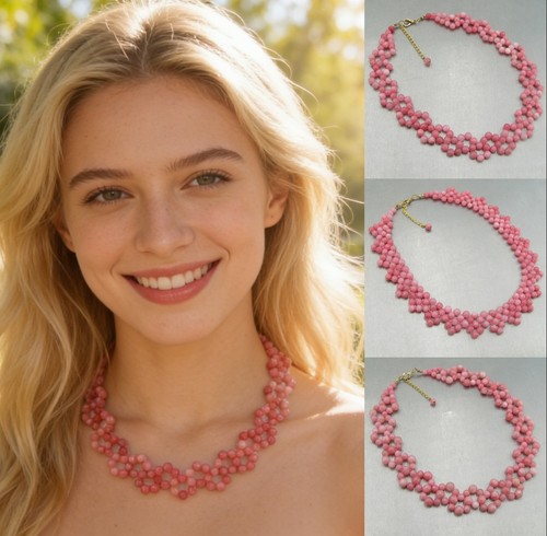 Edle rhodochrosite halskette - rhodochrosite,